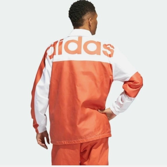 adidas Other - adidas Originals Big Adi Windbreaker Jacket - White/Orange - Size M